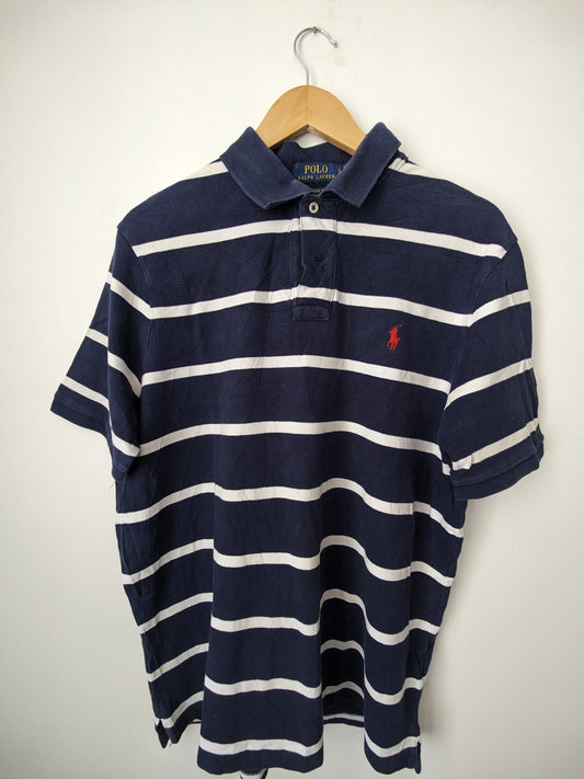 CAMISETA RALPH LAUREN AZUL CON RAYAS