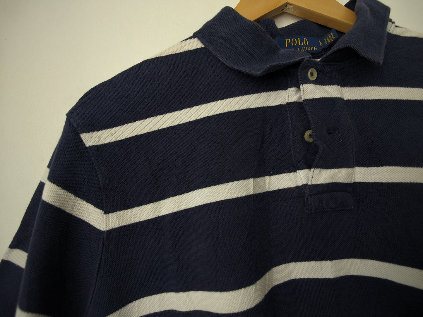 CAMISETA RALPH LAUREN AZUL CON RAYAS