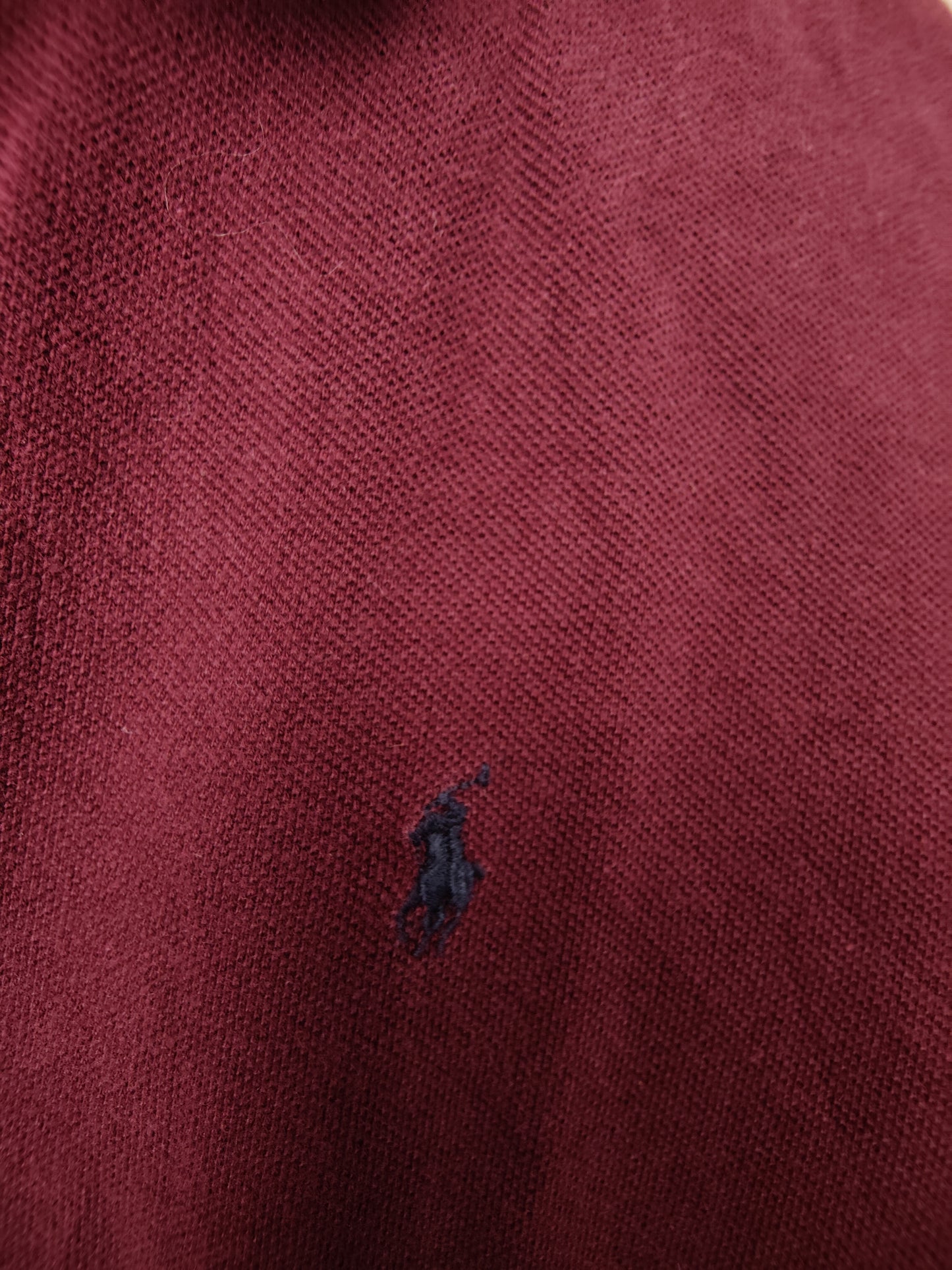 CAMISETA PEQUEÑA RALPH LAUREN ROJO VINO.